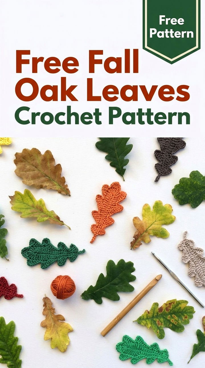 Create Festive Autumn Magic with Free Crochet Fall Oak Leaves Patterns