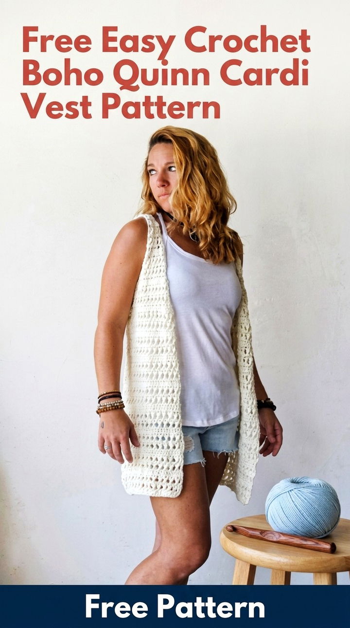 Stay Effortlessly Chic with the Free Quinn Cardi Vest Crochet Pattern