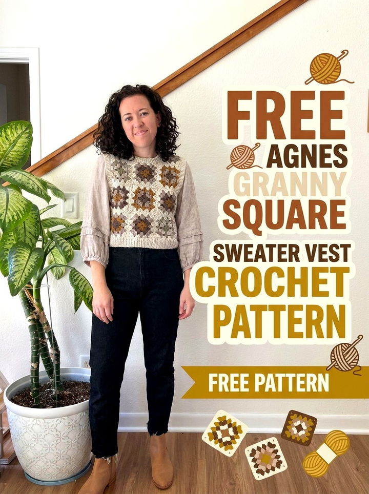 Step by Step Guide to the Agnes Granny Square Sweater Vest