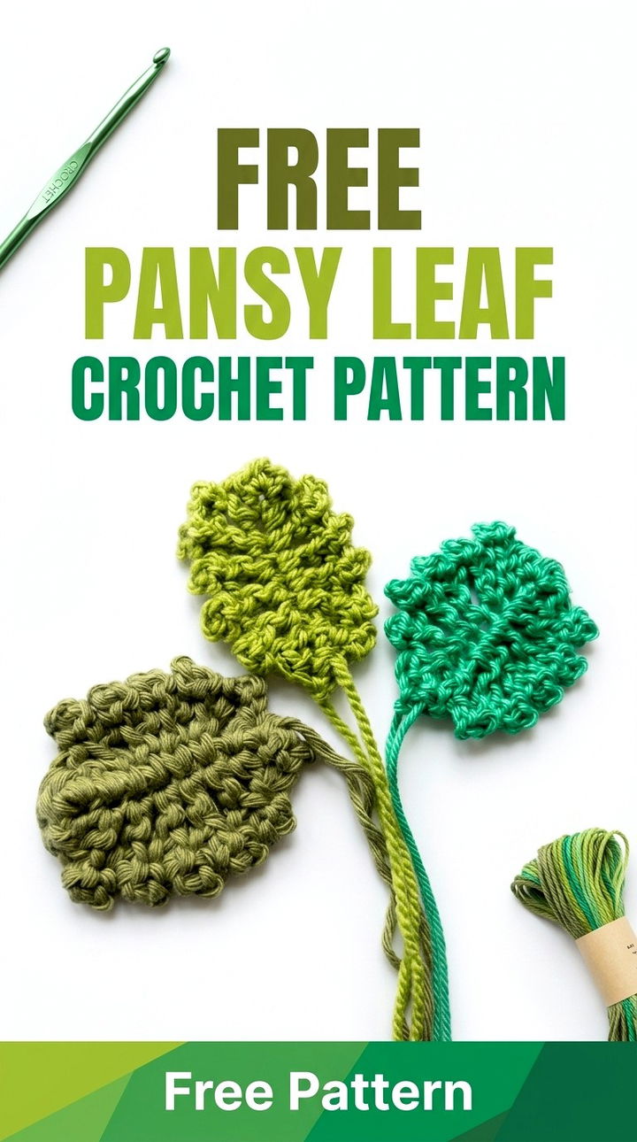 Add a Touch of Whimsy with this Free Crochet Pansy Leaf Pattern