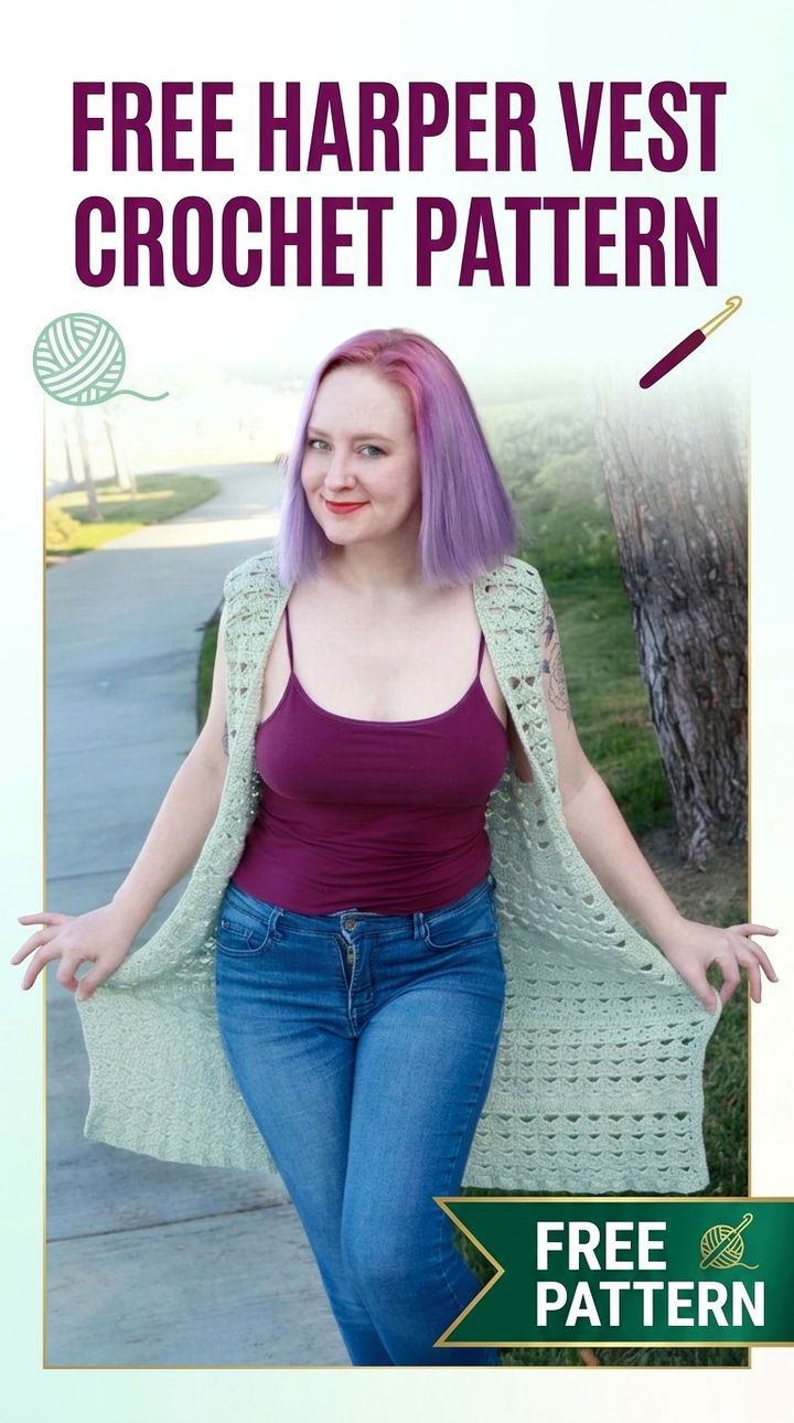 Elevate Your Styling with the Free Harper Crochet Vest Pattern