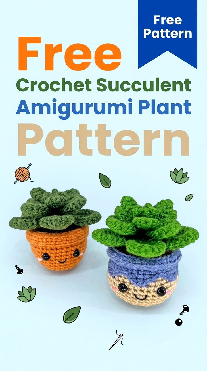 Free Crochet Succulent Pattern The Perfect Modern Desk Companion