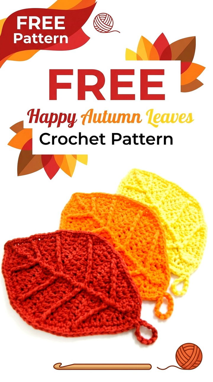 Celebrate the Season with This Free Happy Autumn Leaves Crochet Pattern