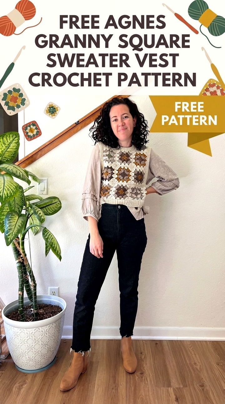 Step by Step Guide to the Agnes Granny Square Sweater Vest