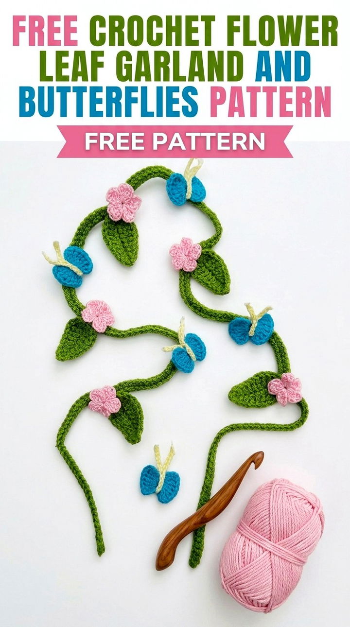 Create an Enchanting Atmosphere with this Free Crochet Floral Vine Pattern