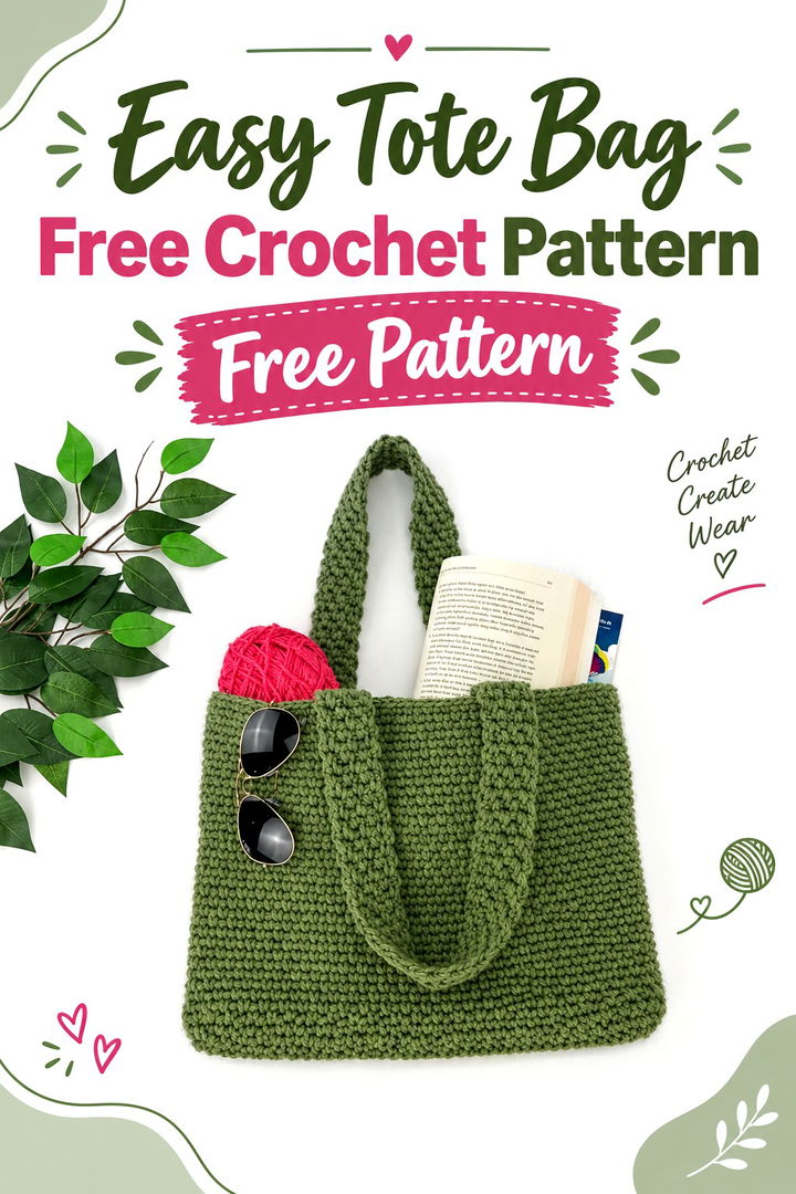 Easy Tote Bag Free Crochet Pattern