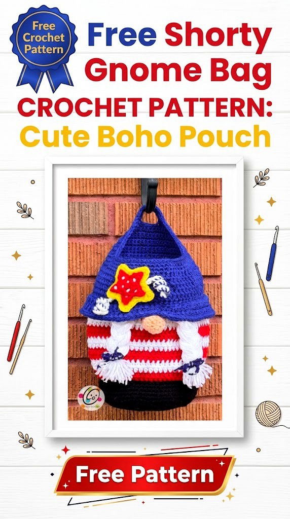 Free Shorty Gnome Bag Crochet Pattern Cute Boho Pouch