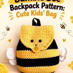 Free Crochet Bumble Bee Backpack Pattern Cute Kids' Bag