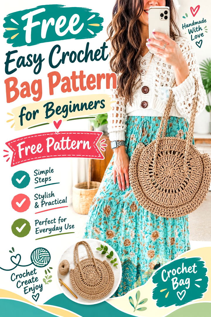 Free Easy Crochet Bag Pattern for Beginners