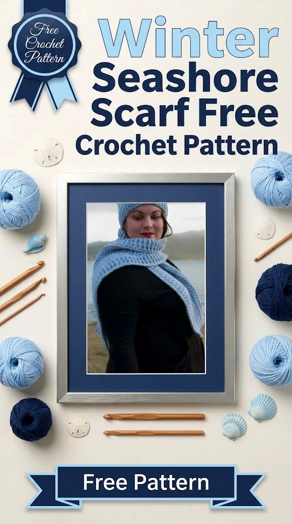 Winter Seashore Scarf Free Crochet Pattern