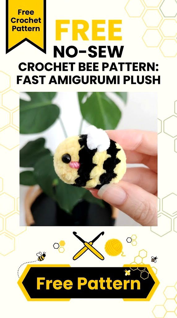 Free No Sew Crochet Bee Pattern Fast Amigurumi Plush