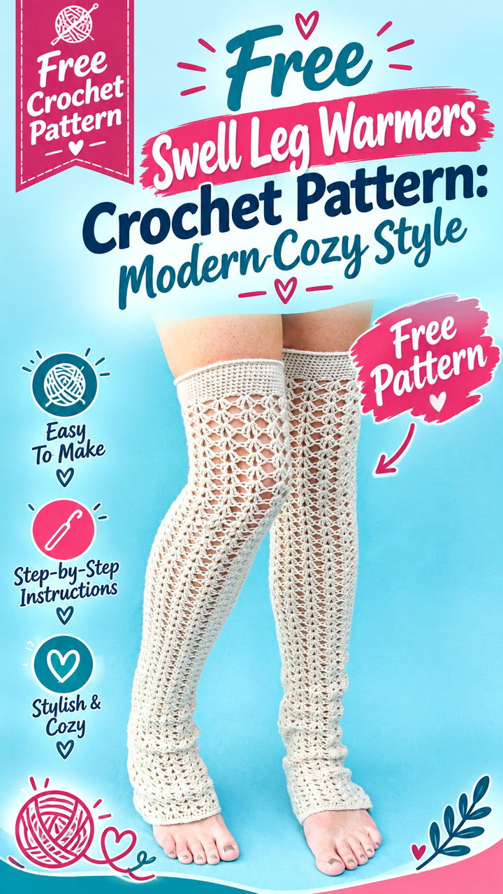 Free Swell Leg Warmers Crochet Pattern Modern Cozy Style