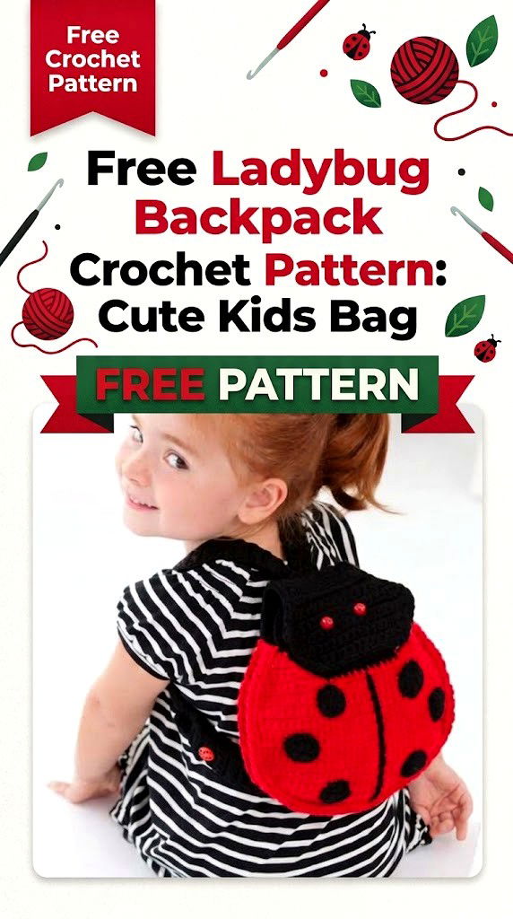 Free Ladybug Backpack Crochet Pattern Cute Kids Bag